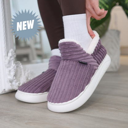 Pantoufles d'hiver en peluche avec semelle épaisse antidérapante - Olaf