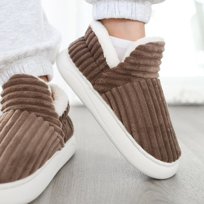 Pantoufles d'hiver en peluche avec semelle épaisse antidérapante - Olaf